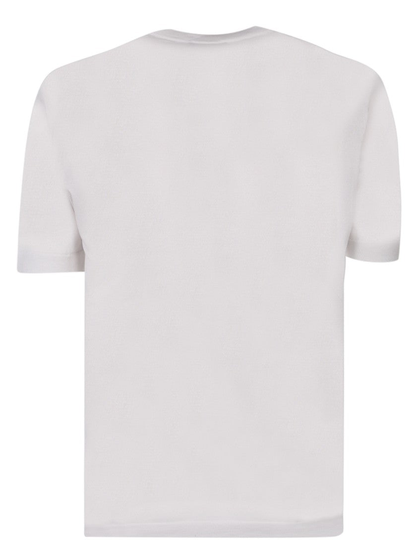 Dell'oglio White Sholrt-Sleeved Cotton T-Shirts