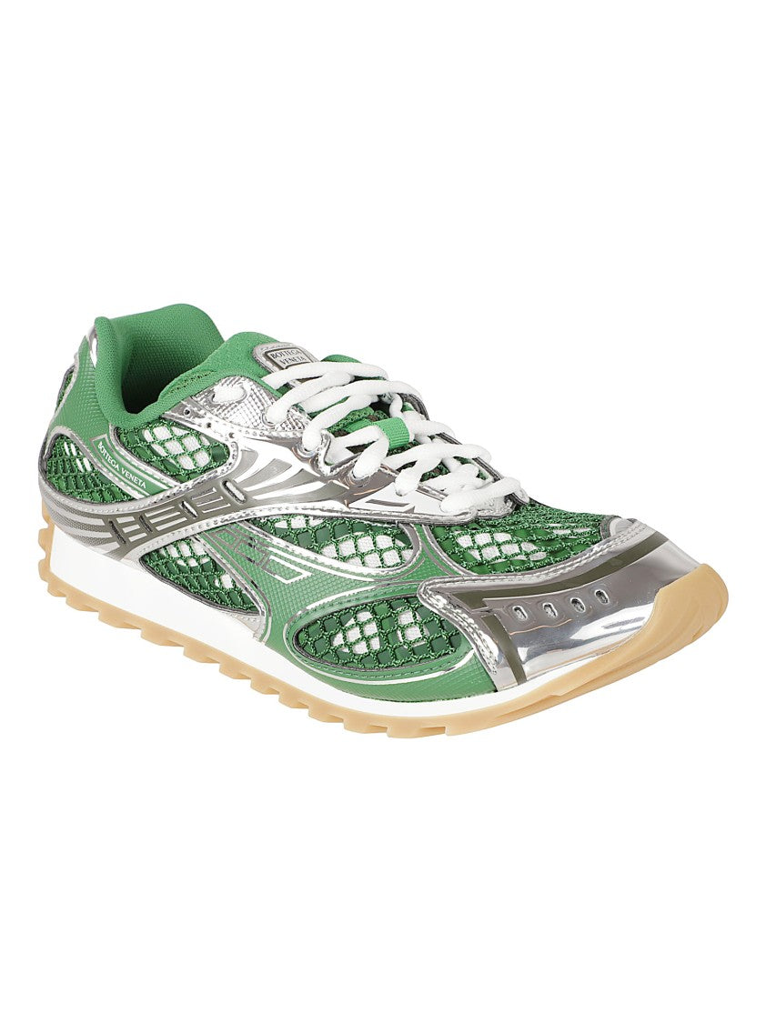 Bottega Veneta Green Metallic Dynamic Mesh Sneakers