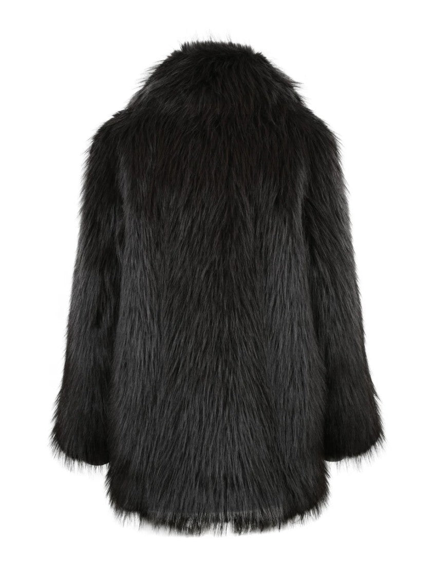 Selected Faux Fur Coat With Plush Texture And Practical Design