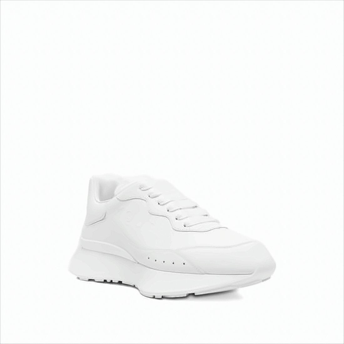 Alexander Mcqueen Minimalist White Calf Leather Sneakers