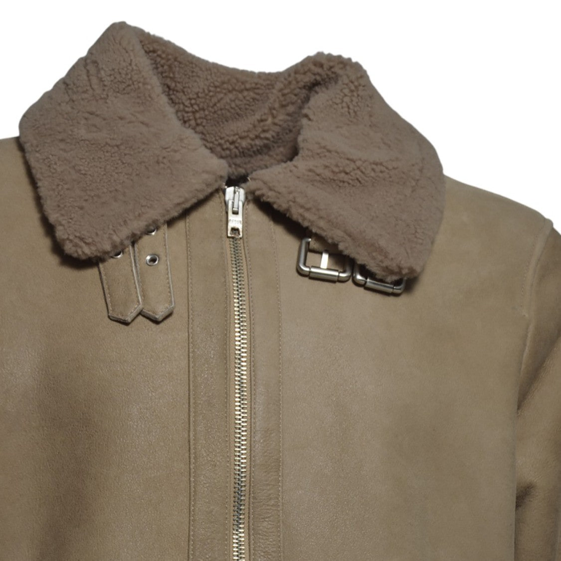 Dfour Dfour Brown Suede Shearling Jacket