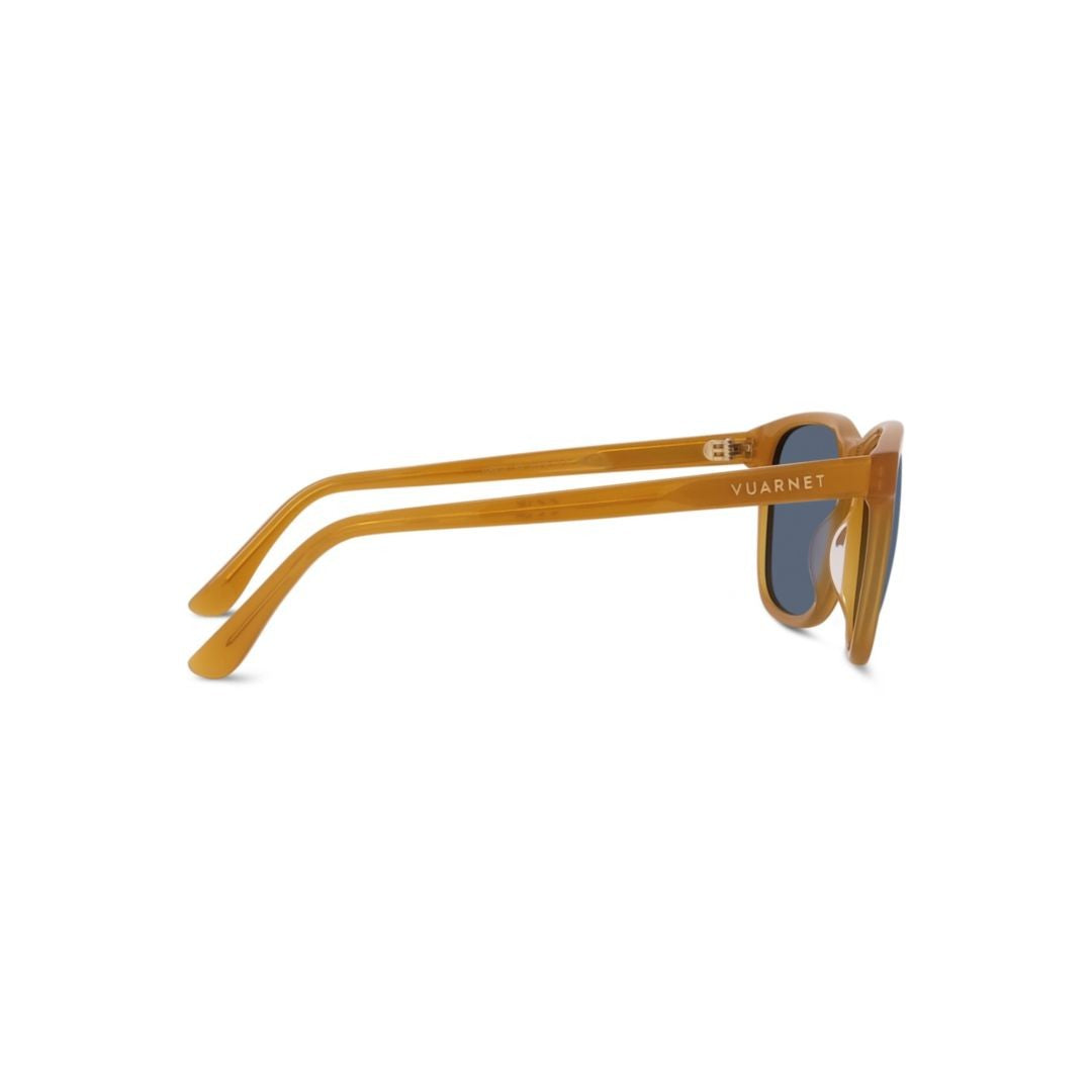 Vuarnet Vu40012i Classic Square Frame Sunglasses In Warm Amber