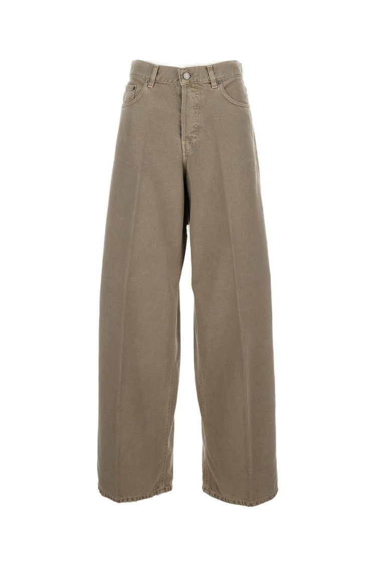 Haikure Wide Denim Pants With Relaxed Fit And Classic Five-Pocket Styling