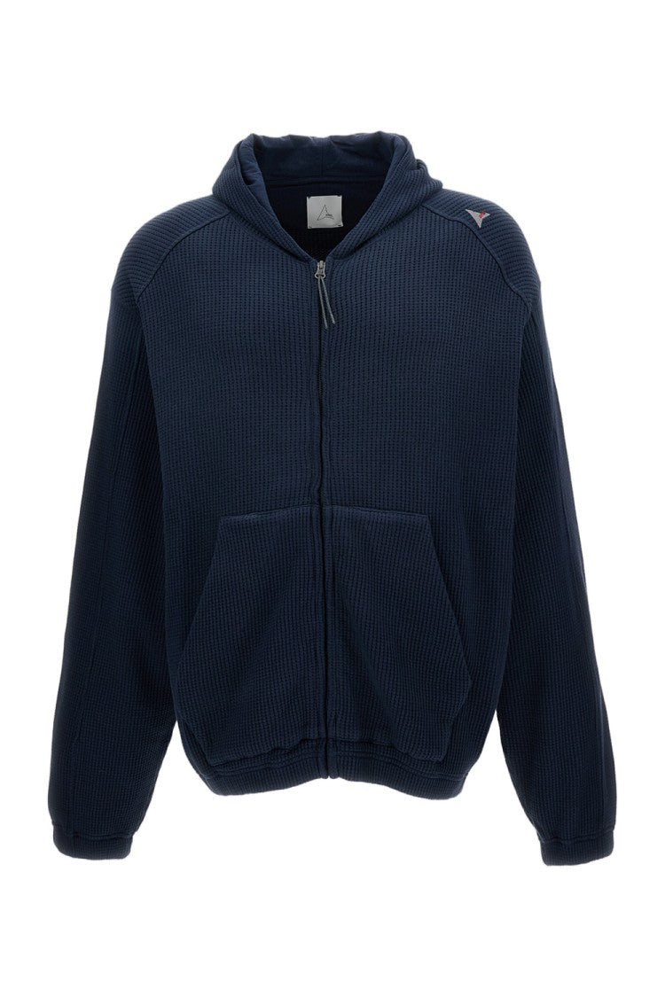 Roa Blue Cotton Waffle Hoodie