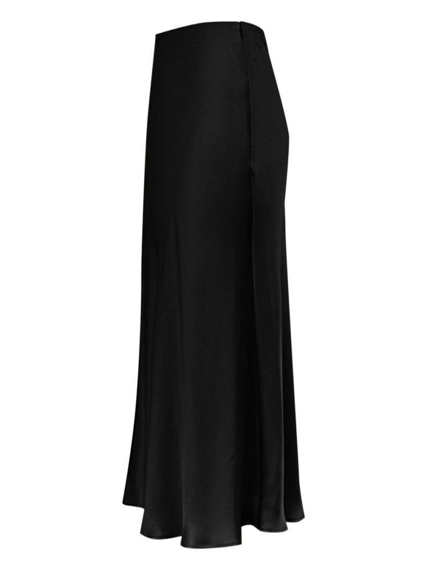 Lapointe Double-Face Satin Midi Skirt With Bias-Cut Design