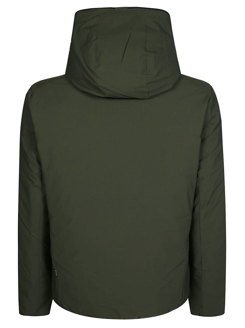 Save The Duck Reversible Olive Green Hooded Jacket
