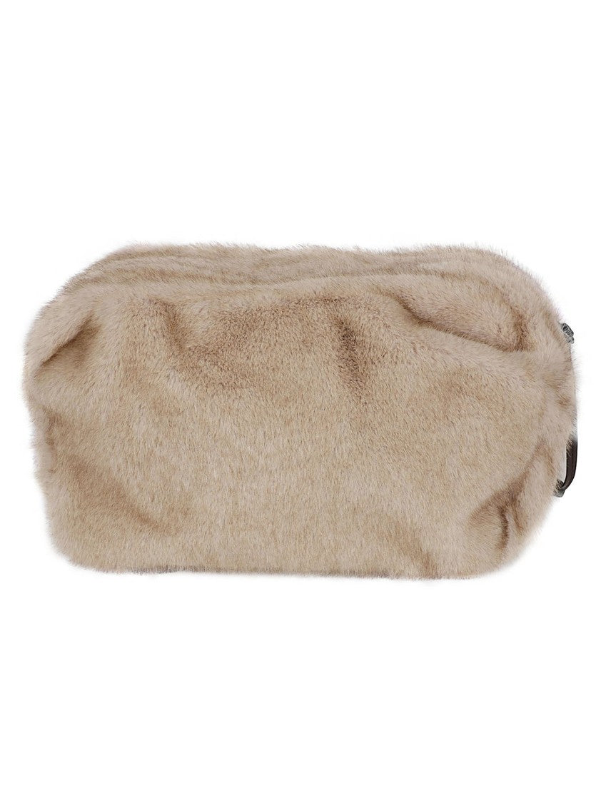 P.A.R.O.S.H. Plush Faux Fur Poche Tte Bag With Tassel Detail