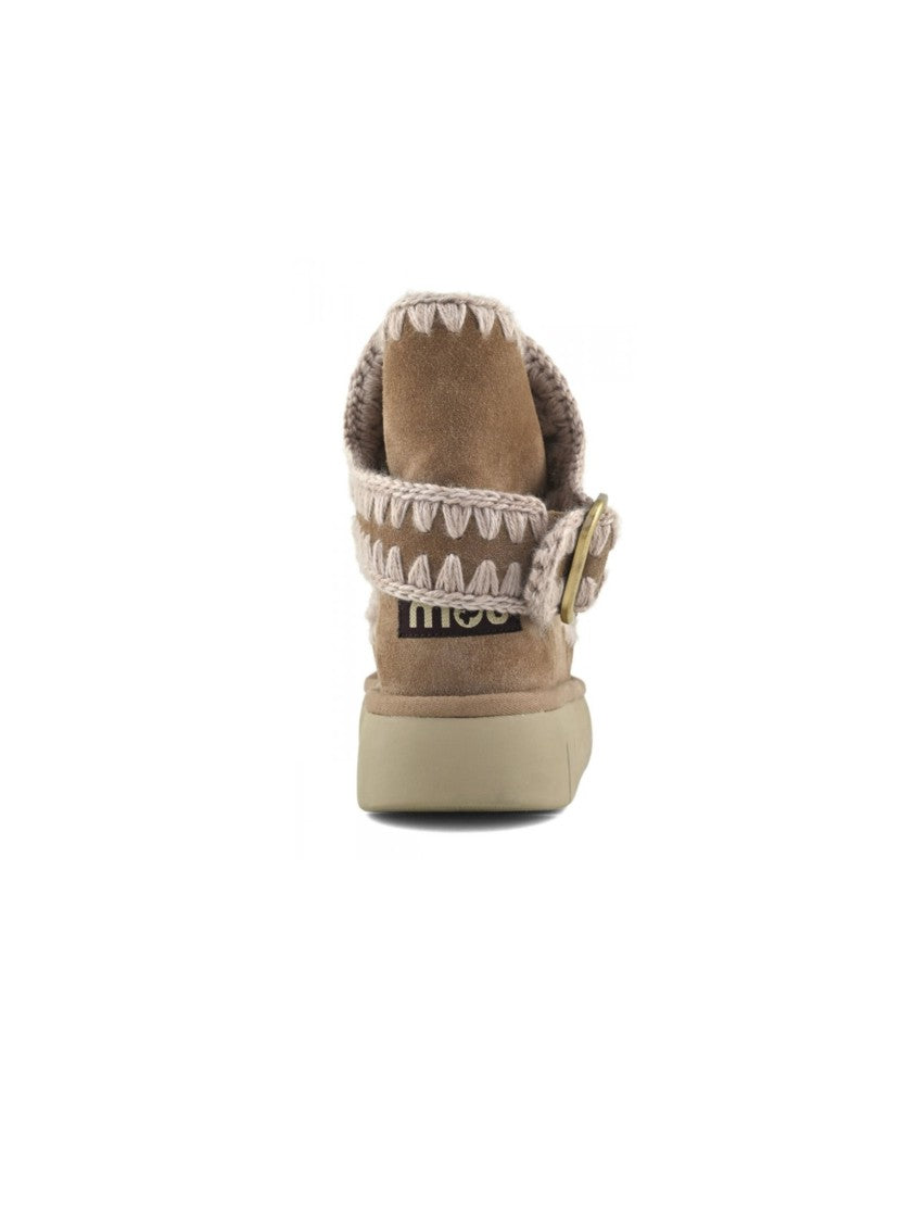 Mou Buckle Strap Bounce Boot In Double-Faced Lambskin