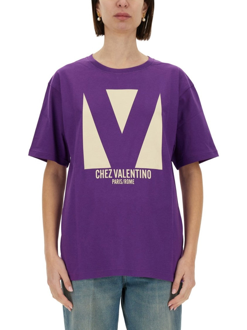 Valentino Purple Print T-Shirt