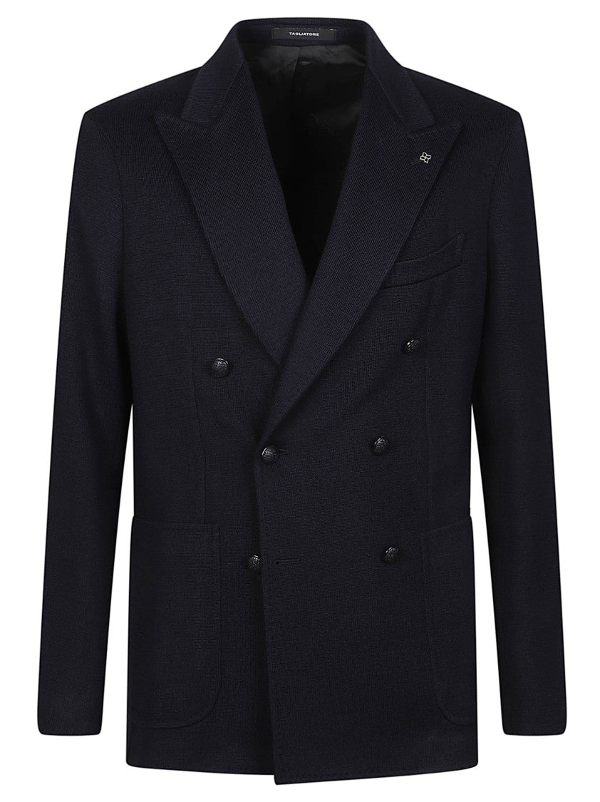 Tagliatore Montecarlo Double-Breasted Wide Lapel Blazer