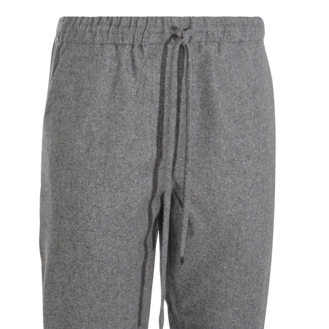 Antonelli Firenze Straight-Leg Anthracite Trousers With Adjustable Drawstring Waistband