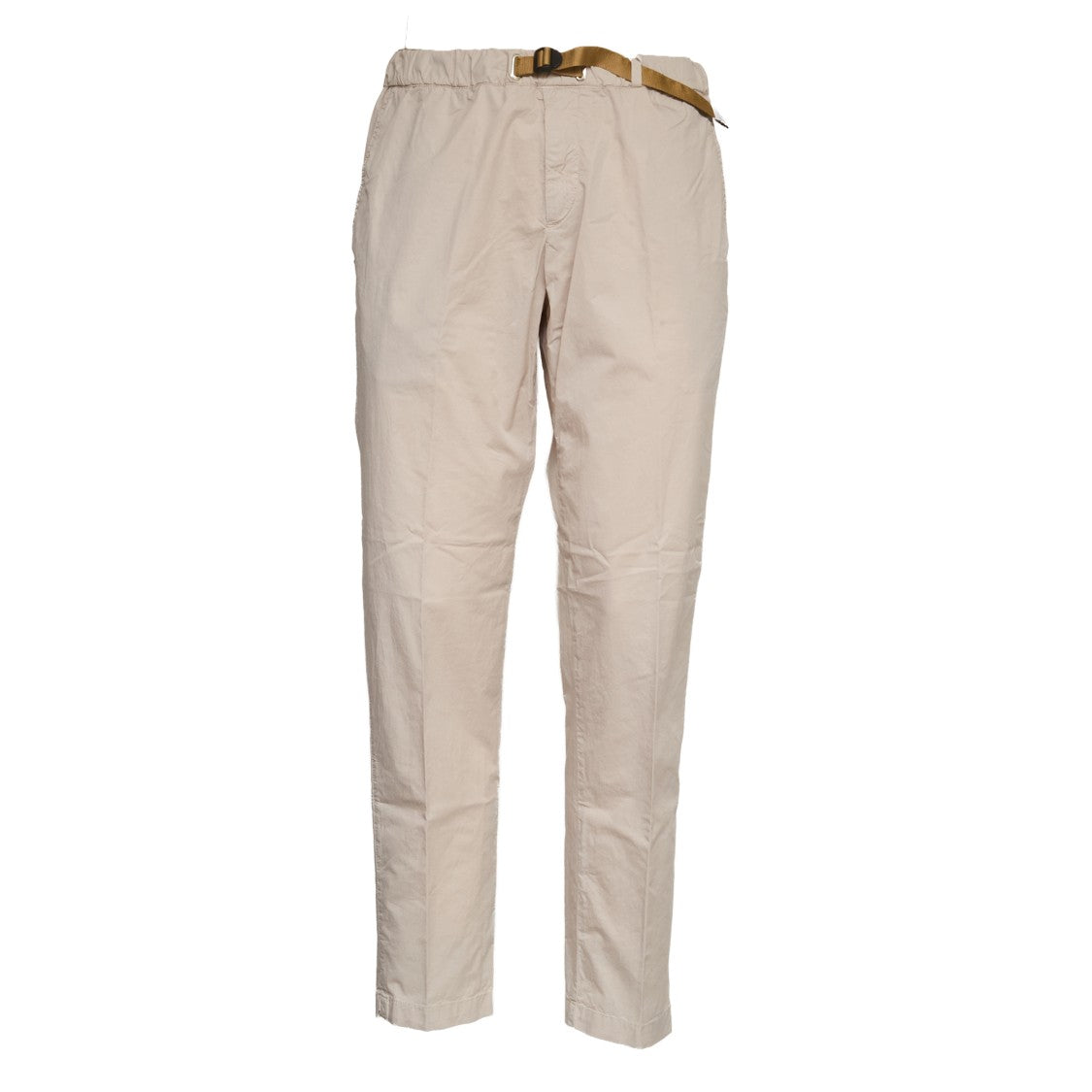 White Sand Panaché Canvas Drawstring Straight Leg Pants