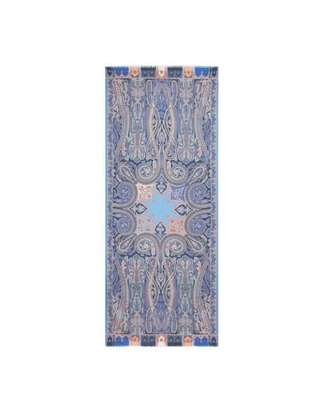 Etro Intricate Paisley Print Cashmere-Silk Scarf