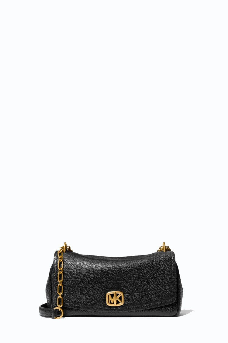 Michael Kors Black Flap Chain Strap Leather Shoulder Bag