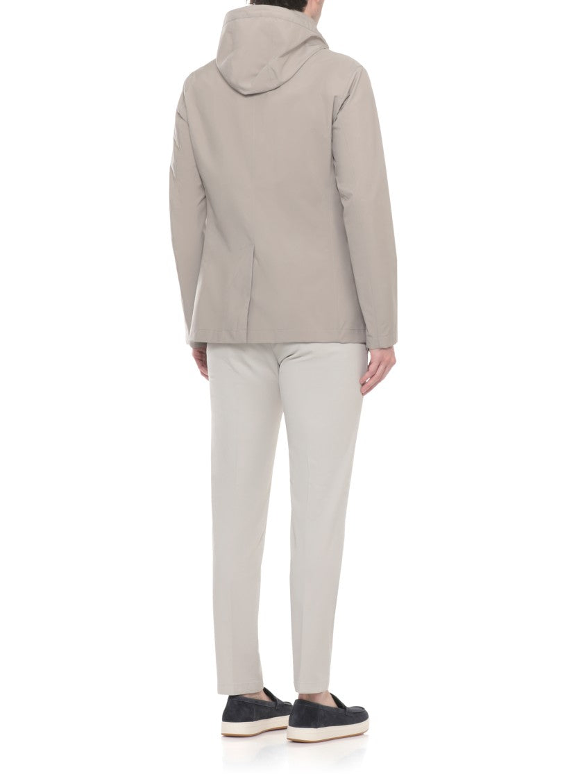 Montecore Grey Tech Fabric Hooded Jacket