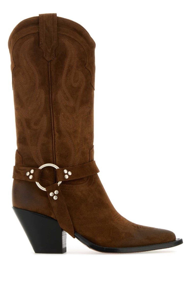 Sonora Brown Suede Santa Fe Belt Boots