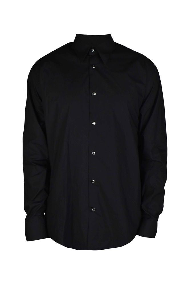 Roberto Cavalli Black Tiger Print Casual Shirt