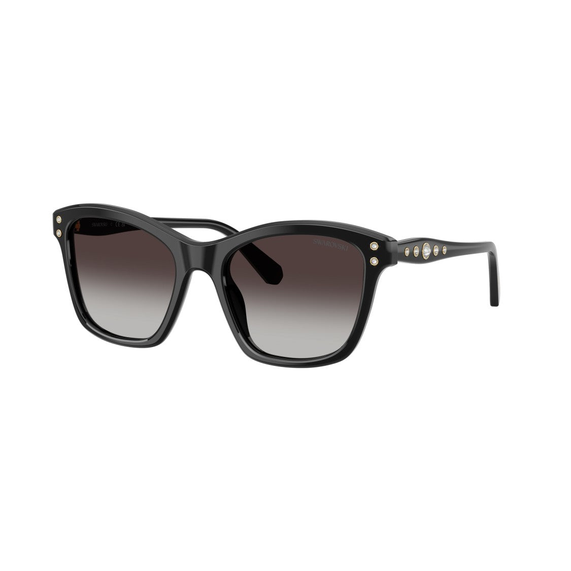 Swarovski 0Sk6063 Bold Square Frame Sunglasses With Crystal Embellishments