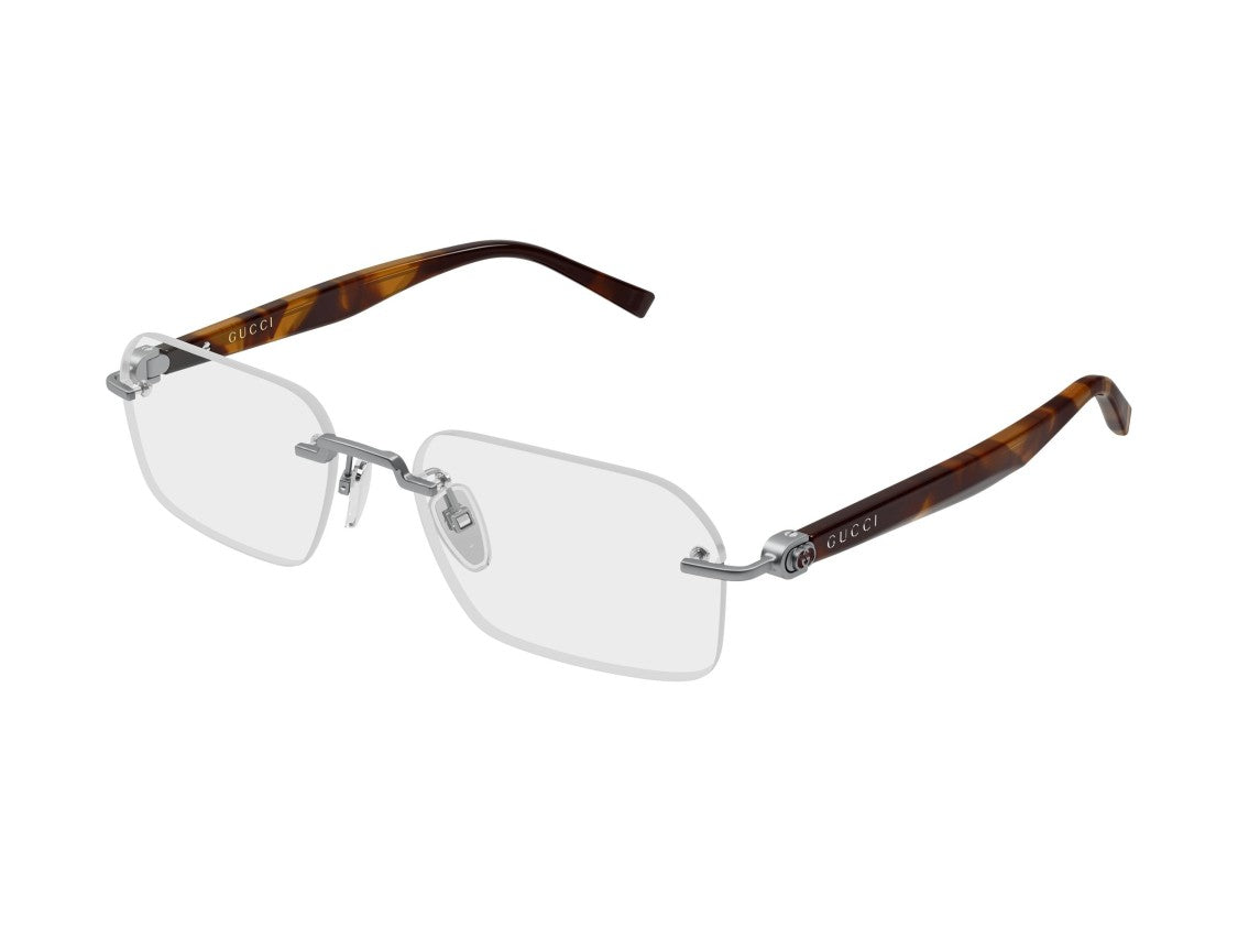 Gucci Tortoiseshell Gg2260o Rimless Rectangular Eyeglasses