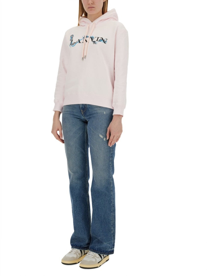 Lanvin Relaxed Fit Cotton Sweatshirt With Front Print