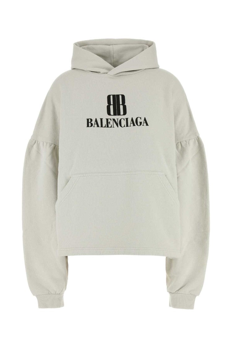Balenciaga Chalk Cotton Oversize Sweatshirt