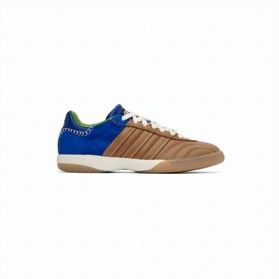 Wales Bonner Brown Leather And Fabric Sneakers With Contrasting Details