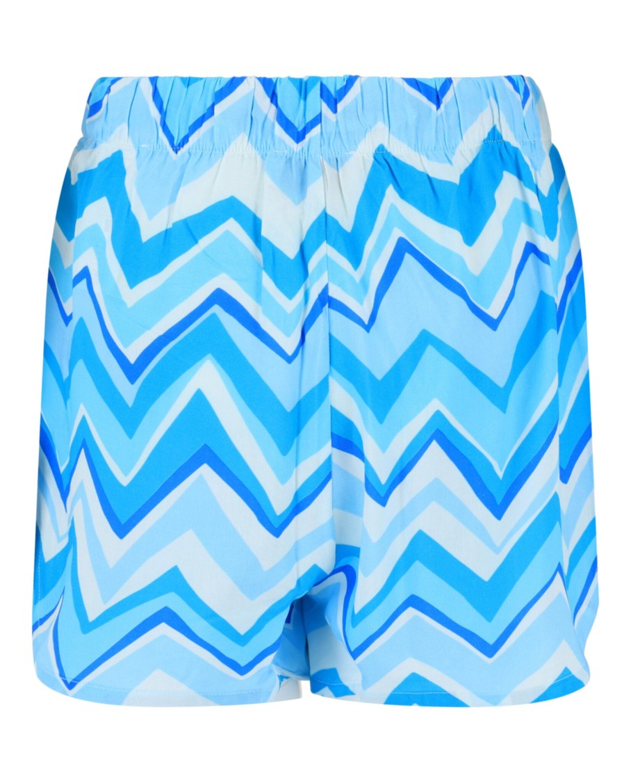 M Missoni High-Rise Striped Dolphin Hem Shorts With Drawstring Closure