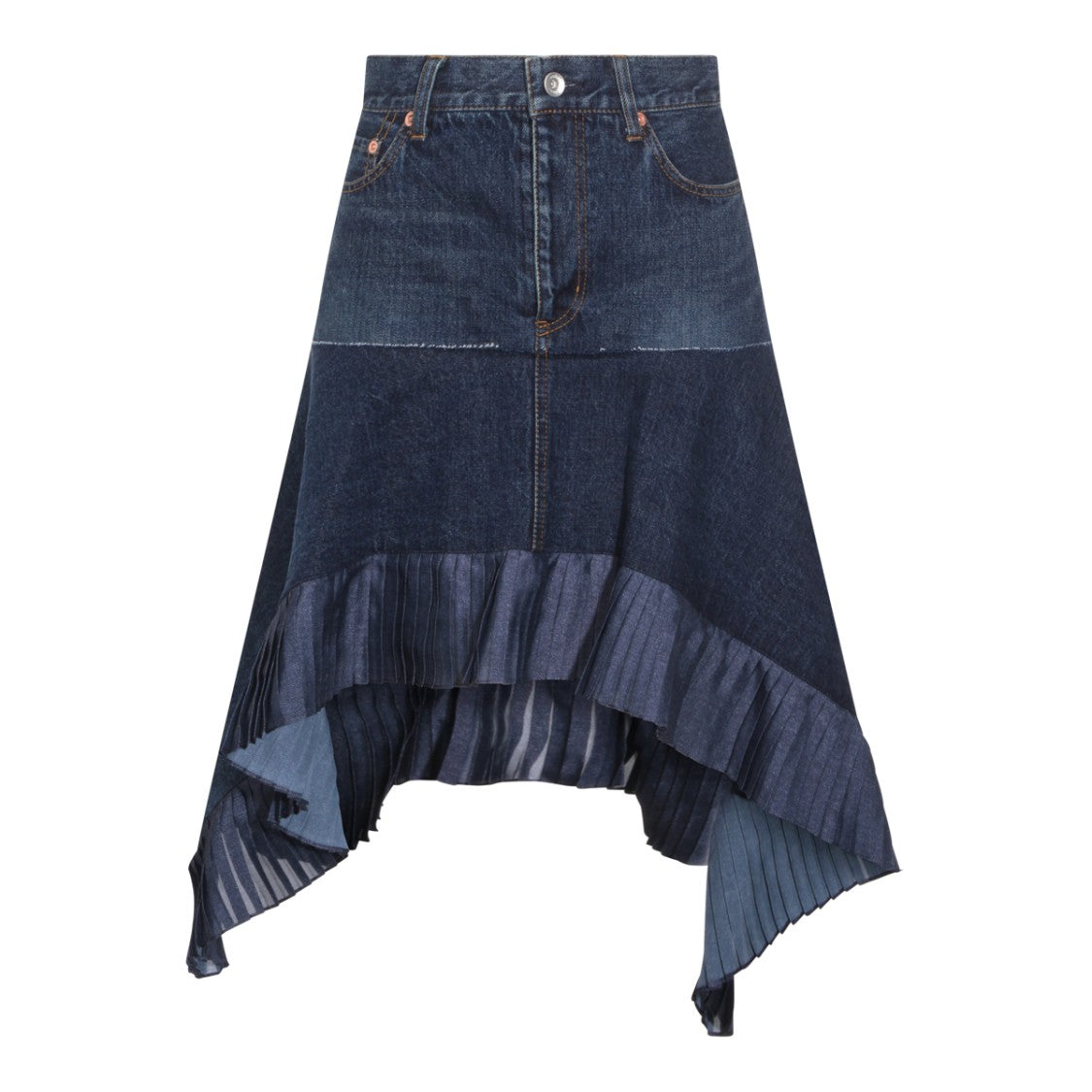 Sacai Layered Asymmetrical Skirt With Unique Textures