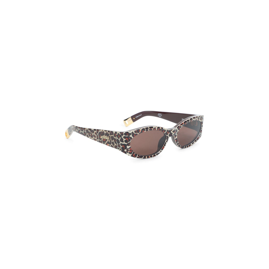 Jacquemus Eyewear Leopard Brown Acetate Ovalo Sunglasses