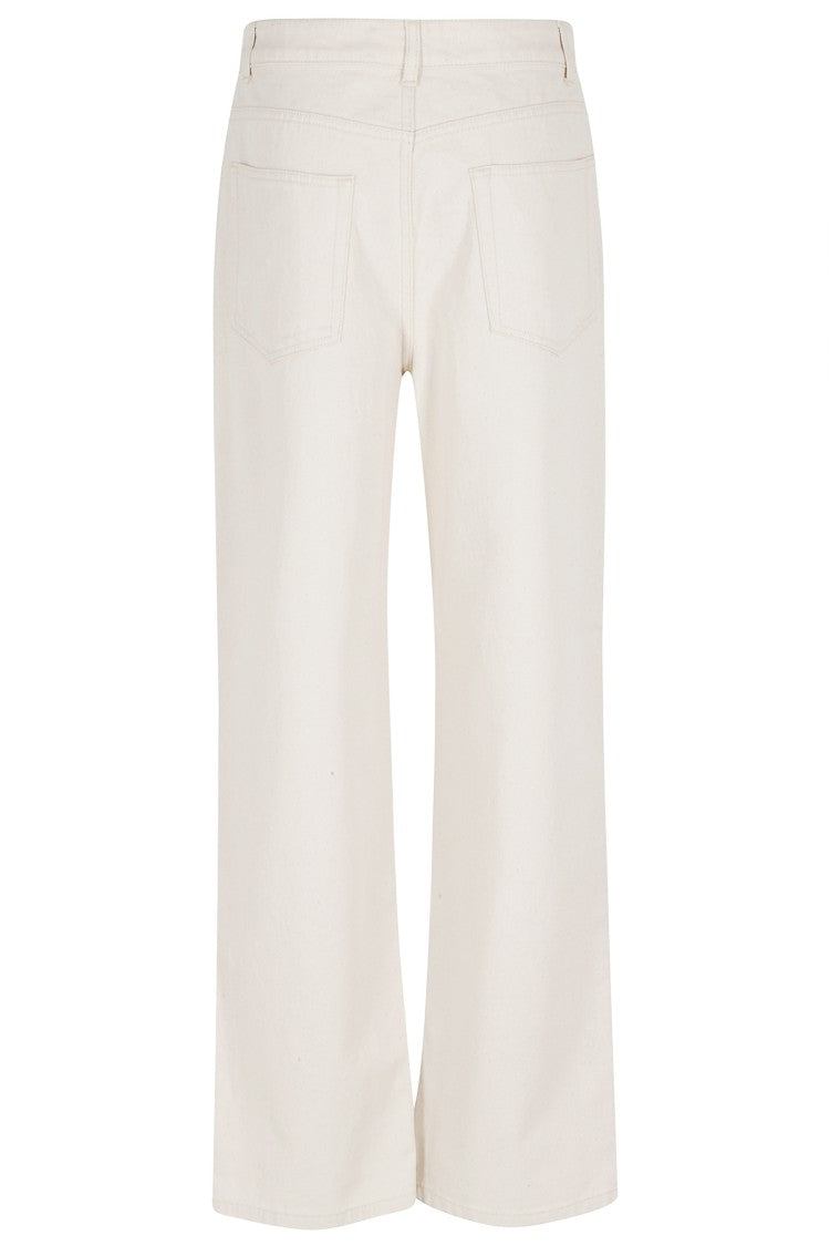 Róhe Ecru Signature Baggy Fit Five-Pocket Cotton Jeans