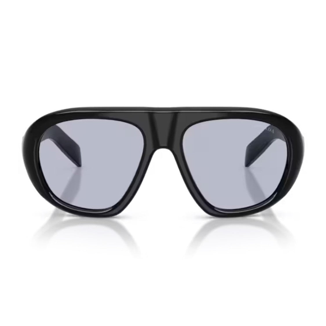 Prada Glossy Black C05s Oversized Pilot Acetate Sunglasses