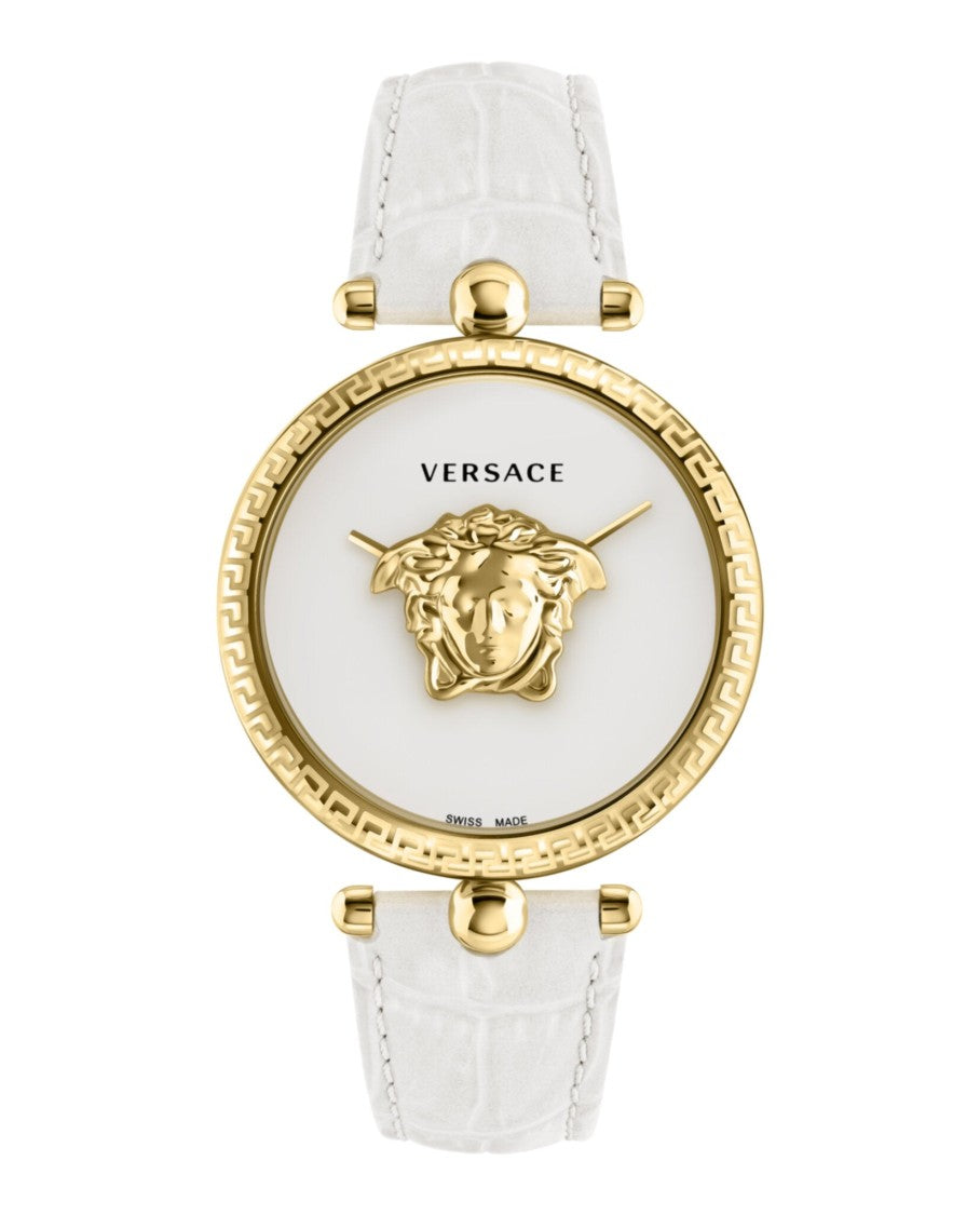 Versace Palazzo Empire Strap Watch With White Calf Leather