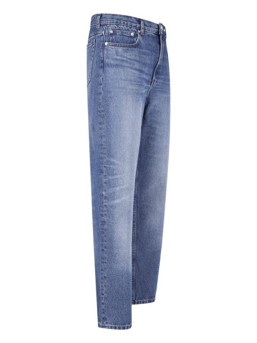 A.P.C. Blue Straight-Leg Cotton Denim Jeans