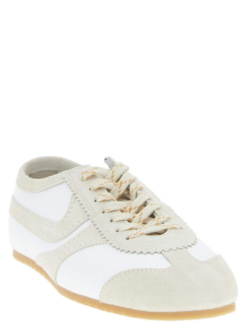 Dries Van Noten Low-Profile Leather Sneakers With Contrasting Suede Inserts