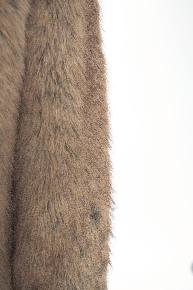 Liu Jo Long Synthetic Fur Coat