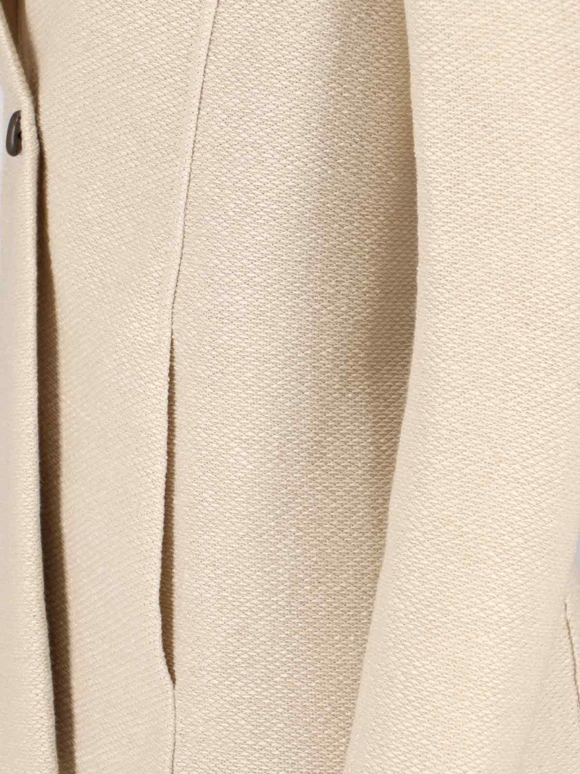Giorgio Armani Single-Breasted Blazer – Cream