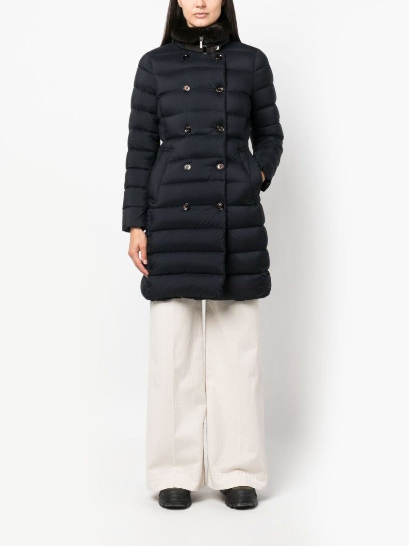 Moorer Double Breasted Long Down Jacket Longan