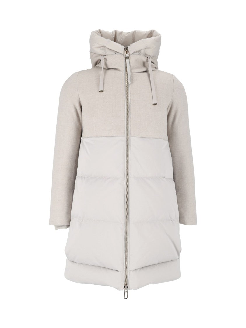 Duno Two-Tone Hooded Nabucco Wool-Blend Down Coat