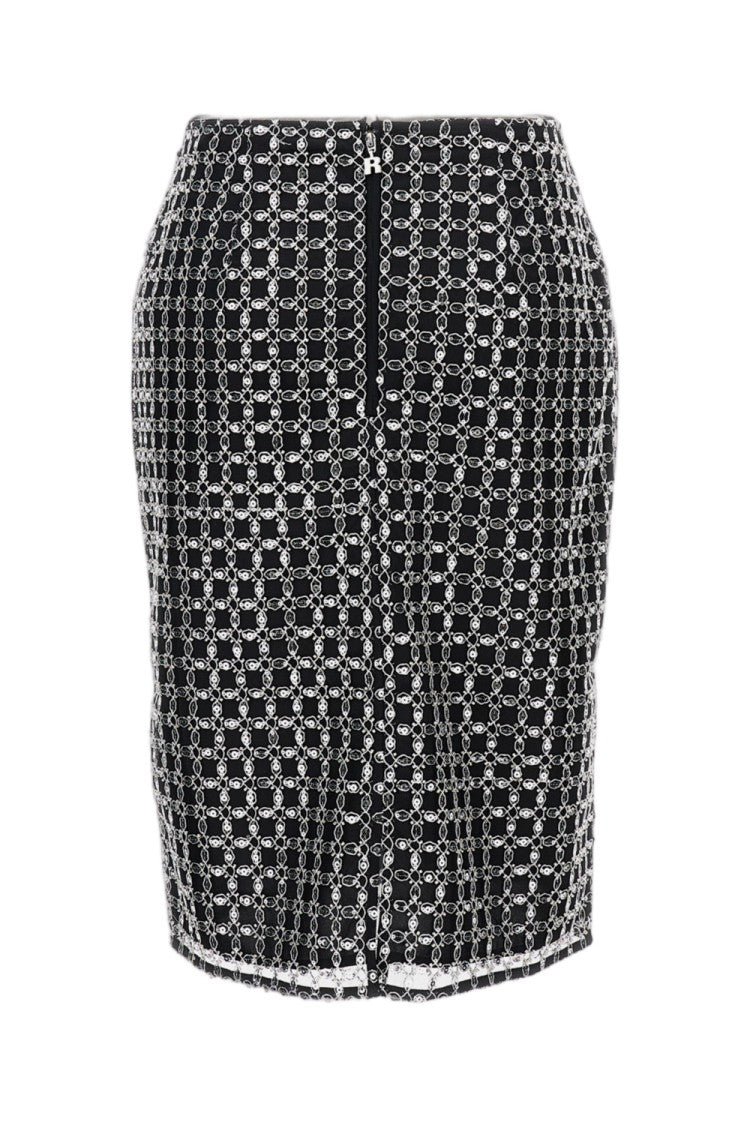 Rotate Sequin-Embellished Fitted Mini Skirt With Bandeau Design