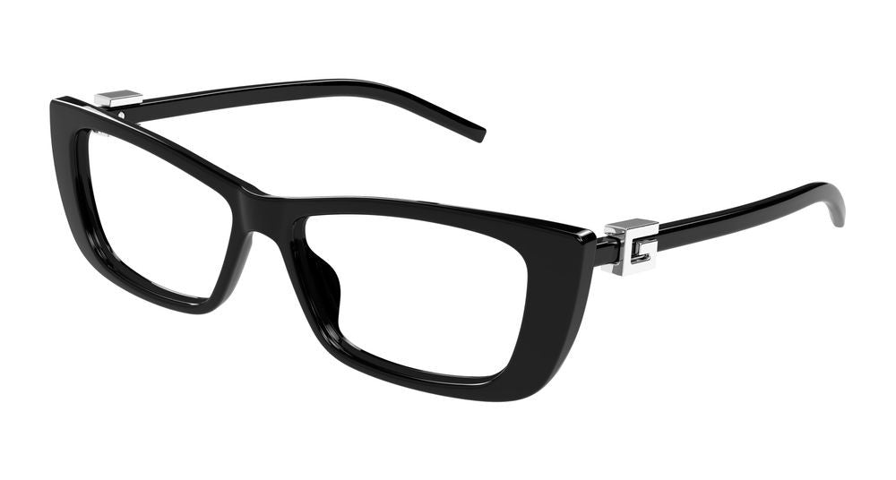 Gucci Black Glossy Finish Oversized Square Eyeglasses