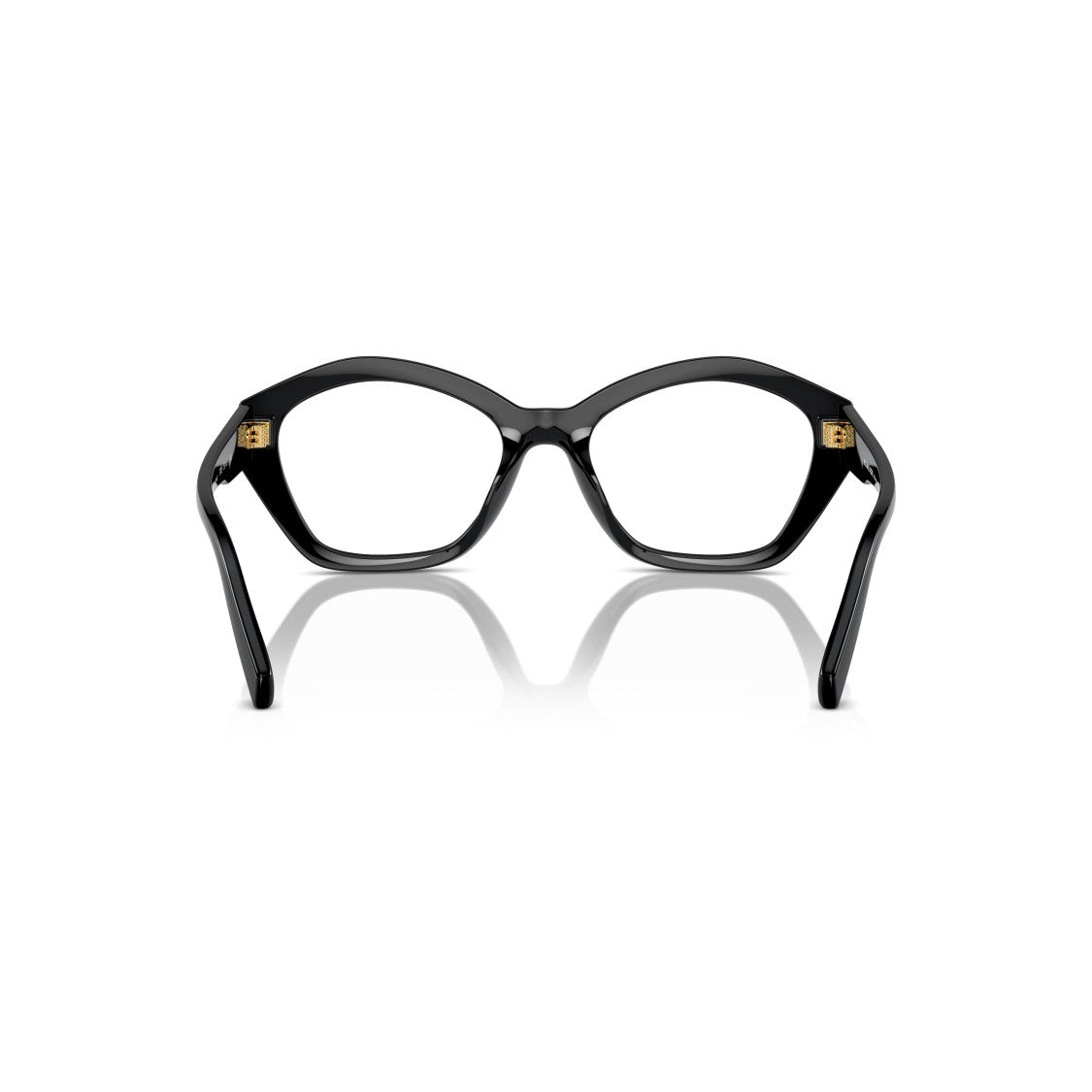 Michael Kors 0Mk4116u Geometric Black Eyeglasses With Gold Accents