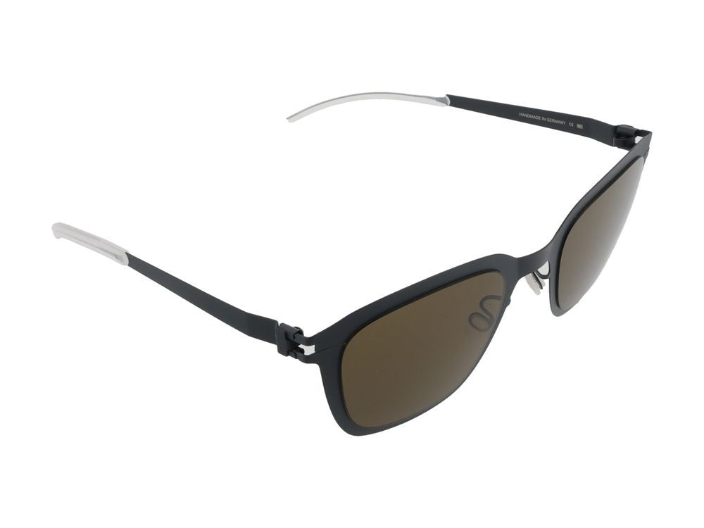 Mykita Matte Black Translucent Temple Rectangular Sunglasses