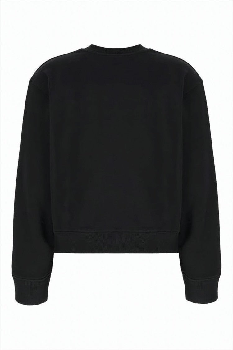 Tory Burch Cropped Long-Sleeve Sweatshirt With Bold Logo