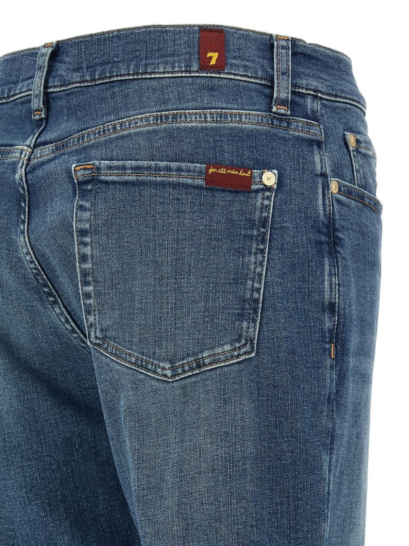 Seven Straight-Leg Jeans With Cuffed Hem And Classic Five-Pocket Design