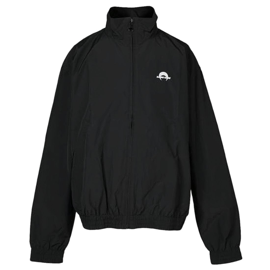 Marine Serre High Collar Black Jacket With Full Zipper