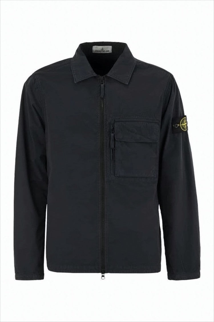 Stone Island Minimalist Black Cotton Stone Island Jacket