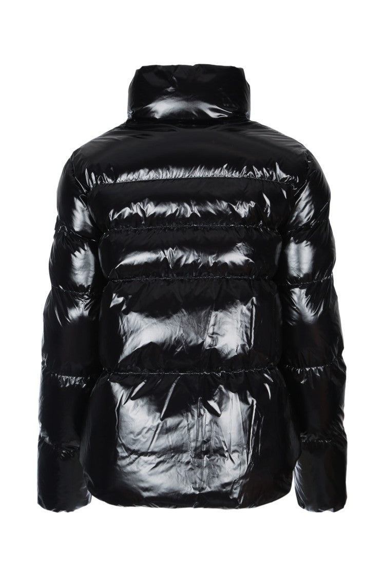 Pinko Shiny Black Cropped Puffer Jacket