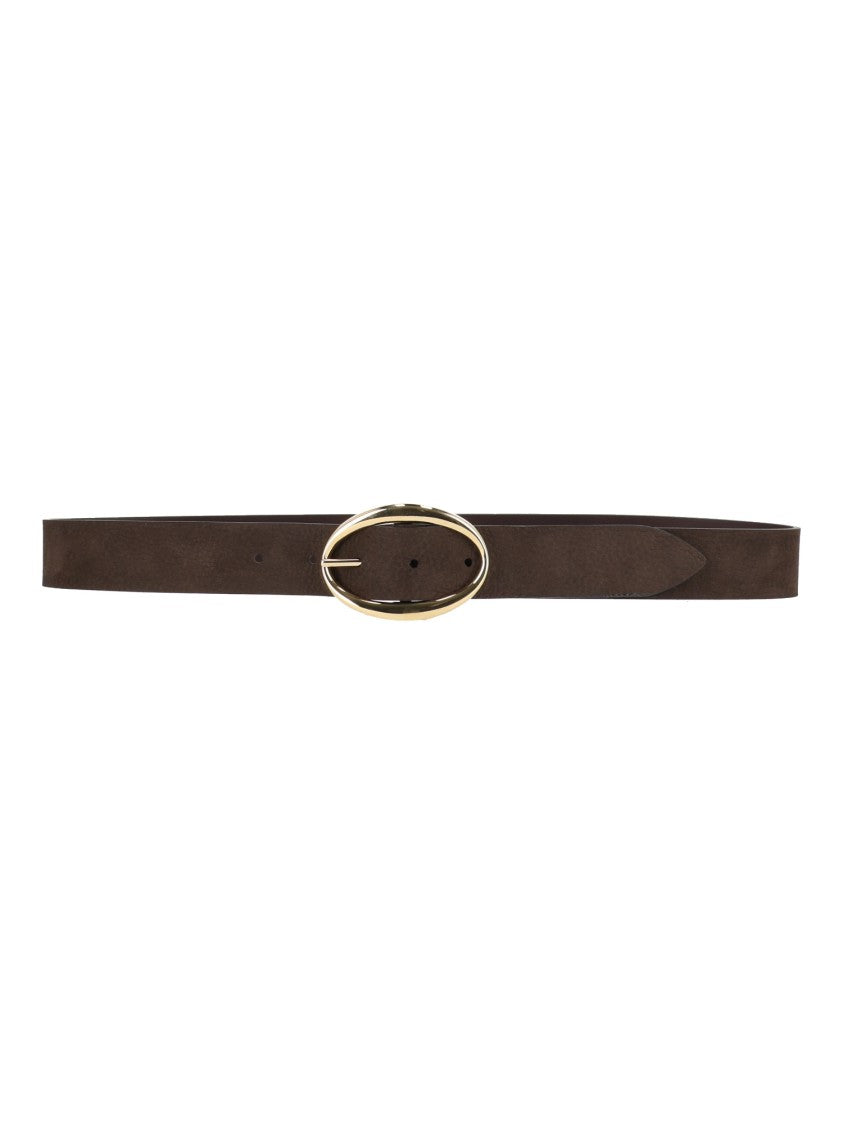 Claudio Orciani Sveva Nabucco Double Slim Nubuck Leather Belt