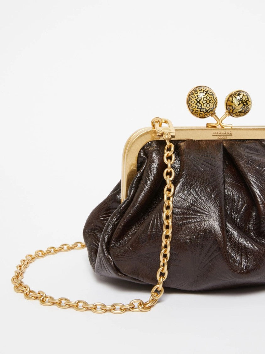 Max Mara Spanish Heritage Clutch Bag With Gathered Texture