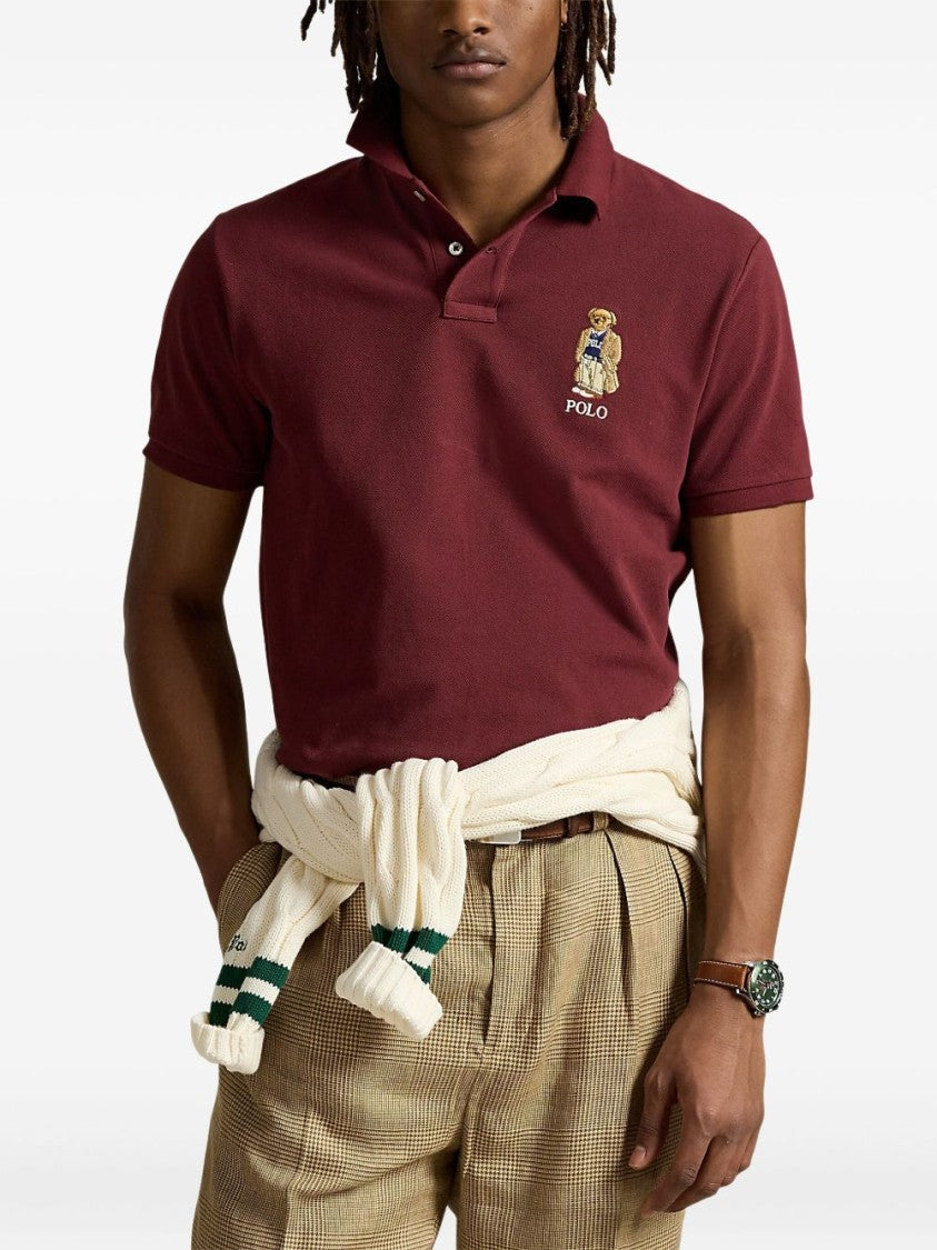 Polo Ralph Lauren Signature Bear Motif Cotton Polo Shirt